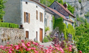 Cycling Through A Quiet Town In Burgundy
