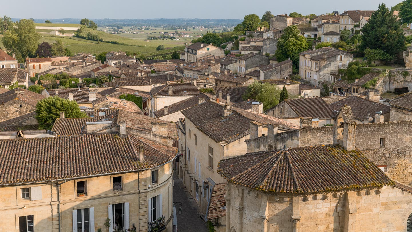 The UNESCO World Heritage village of Saint-Emilion in Bordeaux, France