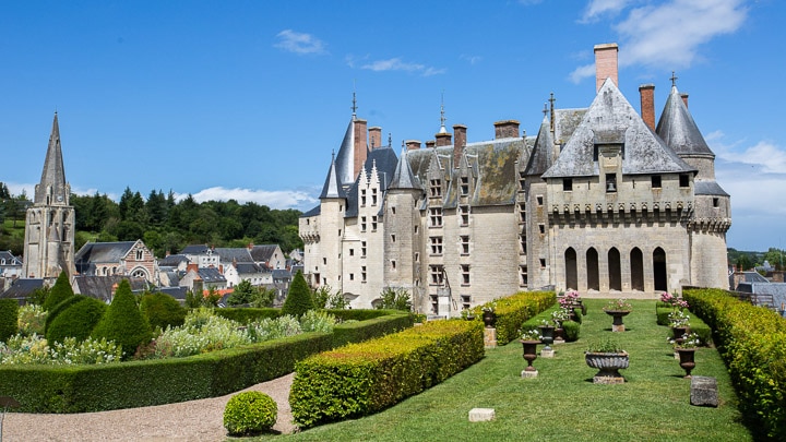 Château de Langeais and gardens in Loire Valley, France